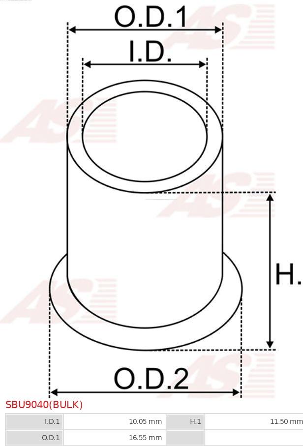 AS-PL SBU9040(BULK) - Втулка, вал стартера autosila-amz.com