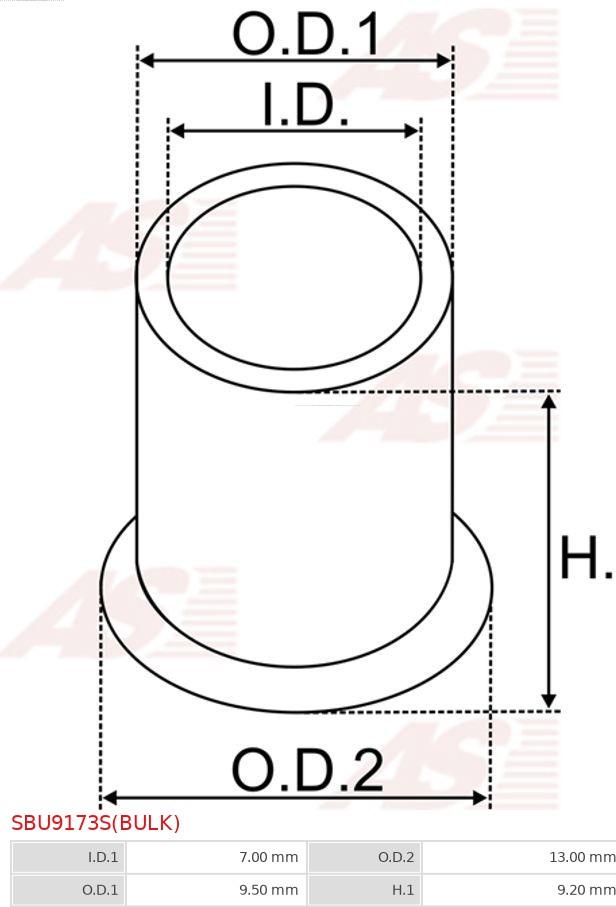 AS-PL SBU9173S(BULK) - Втулка, вал стартера autosila-amz.com