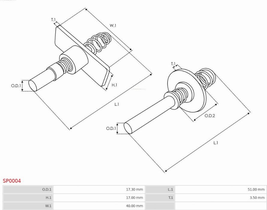 AS-PL SP0004 - Ремкомплект, стартер autosila-amz.com