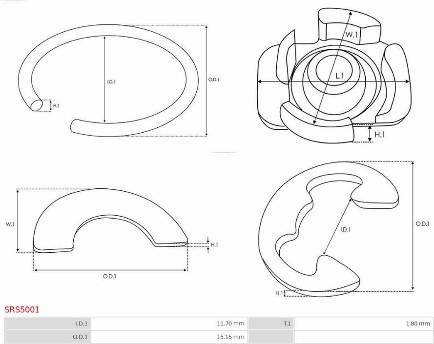 AS-PL SRS5001 - Ремкомплект, стартер autosila-amz.com