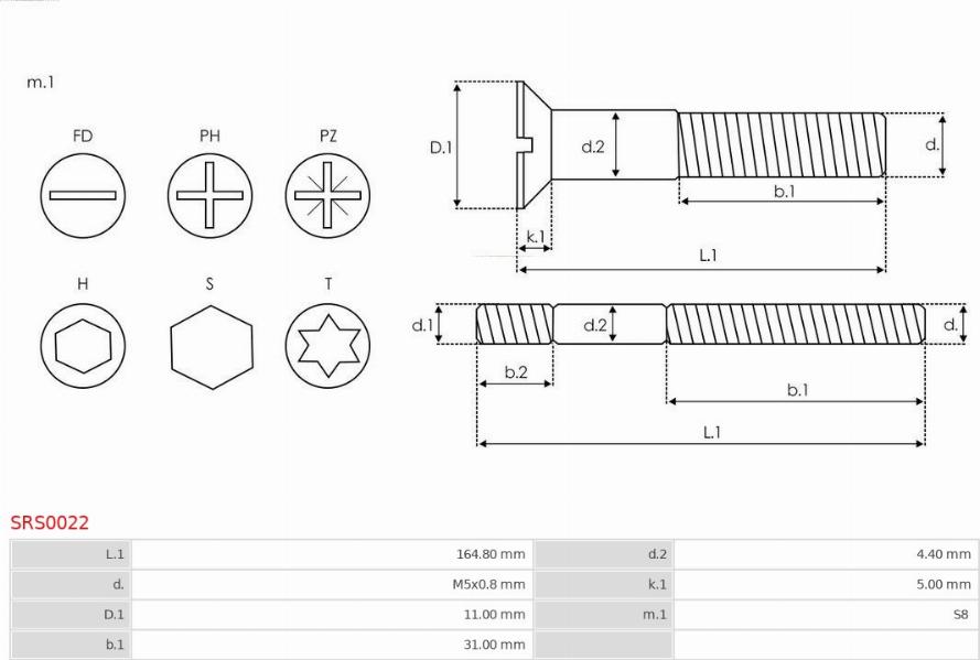 AS-PL SRS0022 - Ремкомплект, генератор autosila-amz.com