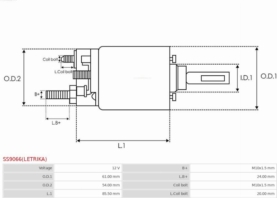 AS-PL SS9066(LETRIKA) - ВТЯГИВАЮЩЕЕ РЕЛЕ СТАРТЕРА autosila-amz.com