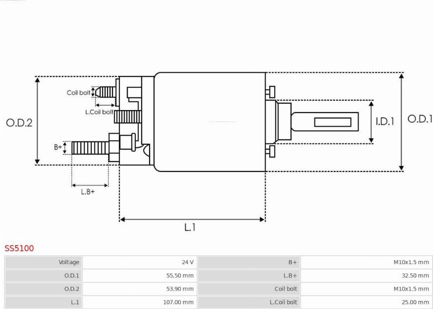 AS-PL SS5100 - Тяговое реле, соленоид, стартер autosila-amz.com