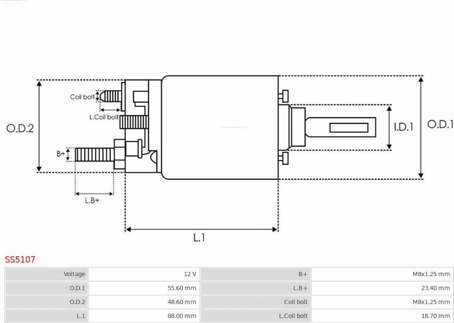 AS-PL SS5107 - Тяговое реле, соленоид, стартер autosila-amz.com