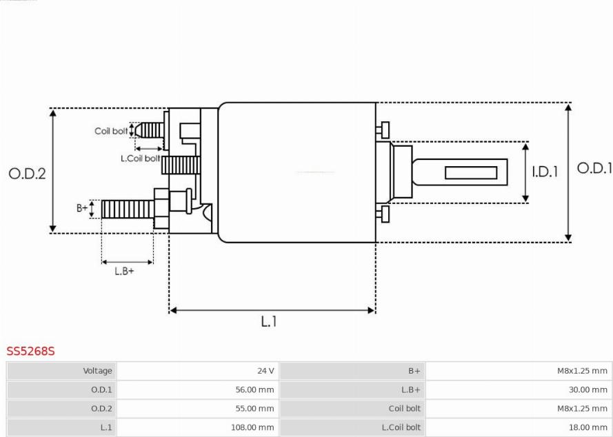 AS-PL SS5268S - Тяговое реле, соленоид, стартер autosila-amz.com