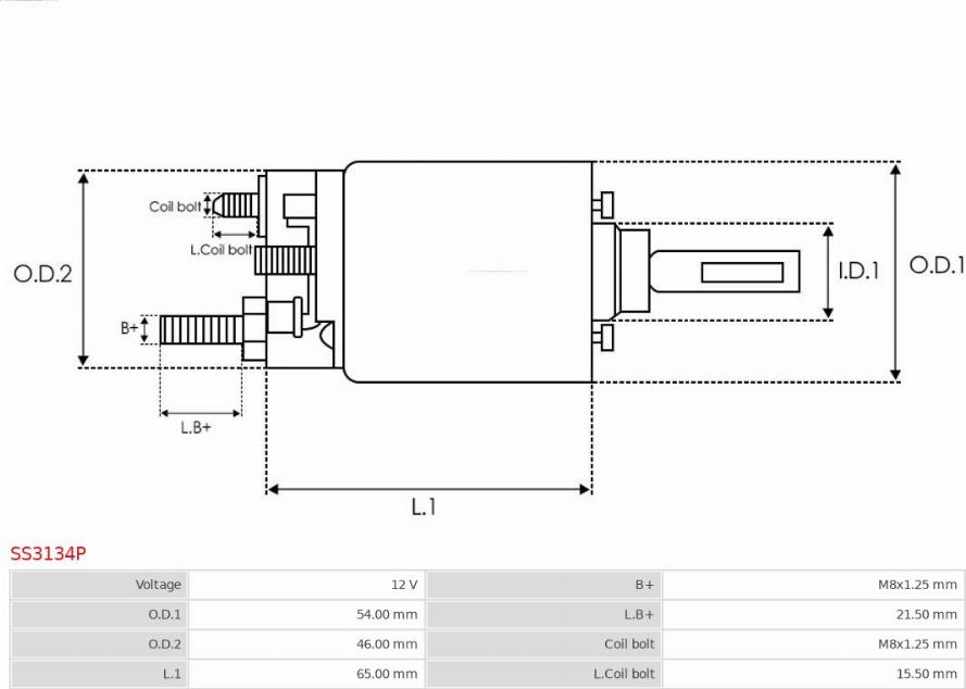 AS-PL SS3134P - Тяговое реле, соленоид, стартер autosila-amz.com