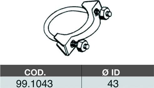 ASSO 99.1043 - Соединительные элементы, система выпуска autosila-amz.com