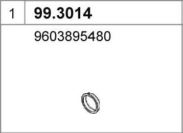 ASSO 99.3014 - Уплотнительное кольцо, труба выхлопного газа autosila-amz.com