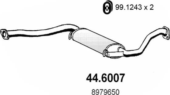 ASSO 44.6007 - Средний глушитель выхлопных газов autosila-amz.com