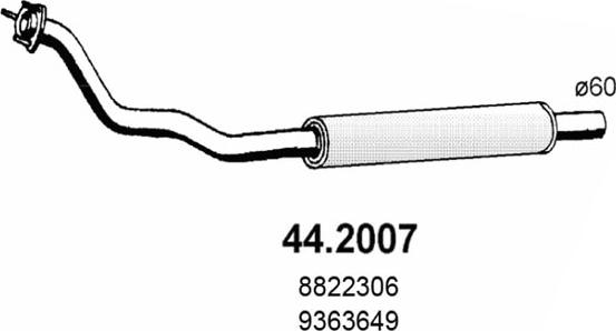 ASSO 44.2007 - Предглушитель выхлопных газов autosila-amz.com