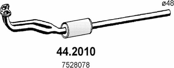 ASSO 44.2010 - Предглушитель выхлопных газов autosila-amz.com