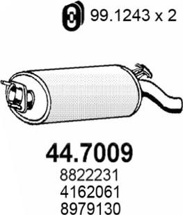 ASSO 44.7009 - Глушитель выхлопных газов, конечный autosila-amz.com
