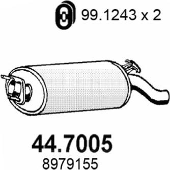 ASSO 44.7005 - Глушитель выхлопных газов, конечный autosila-amz.com