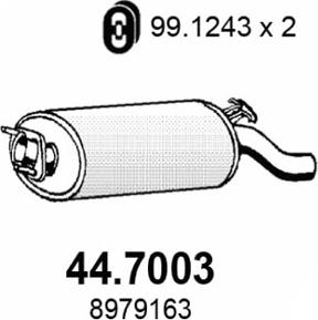 ASSO 44.7003 - Глушитель выхлопных газов, конечный autosila-amz.com