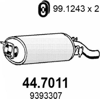 ASSO 44.7011 - Глушитель выхлопных газов, конечный autosila-amz.com