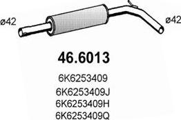 ASSO 46.6013 - Средний глушитель выхлопных газов autosila-amz.com