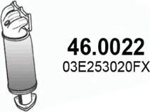 ASSO 46.0022 - Катализатор SEAT CORDOBA 1.2 10/02-10/05 autosila-amz.com