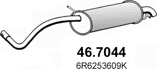 ASSO 46.7044 - Глушитель выхлопных газов, конечный autosila-amz.com