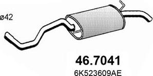 ASSO 46.7041 - Глушитель выхлопных газов, конечный autosila-amz.com