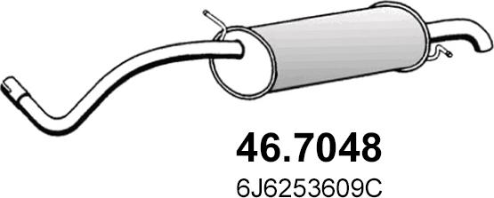 ASSO 46.7048 - Глушитель выхлопных газов, конечный autosila-amz.com