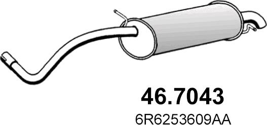 ASSO 46.7043 - Глушитель выхлопных газов, конечный autosila-amz.com