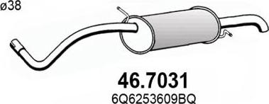 ASSO 46.7031 - Глушитель выхлопных газов, конечный autosila-amz.com