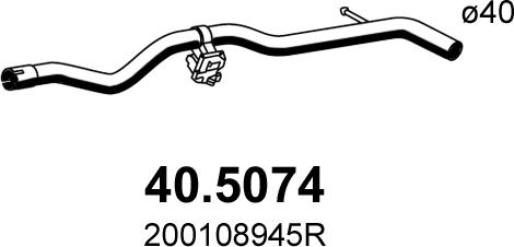 ASSO 40.5074 - Труба выхлопного газа autosila-amz.com
