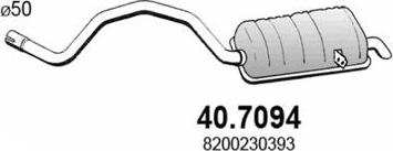 ASSO 40.7094 - Глушитель выхлопных газов, конечный autosila-amz.com