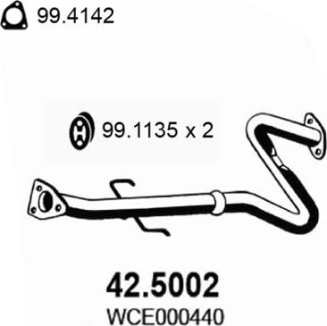 ASSO 42.5002 - Труба выхлопного газа autosila-amz.com