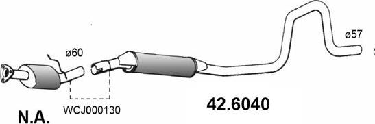 ASSO 42.6040 - Средний глушитель выхлопных газов autosila-amz.com