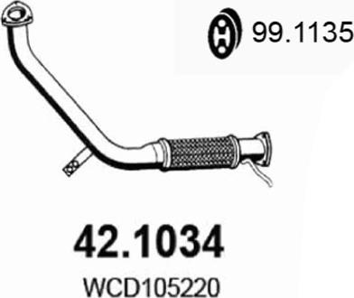 ASSO 42.1034 - Труба выхлопного газа autosila-amz.com