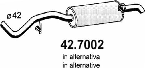 ASSO 42.7002 - Глушитель выхлопных газов, конечный autosila-amz.com