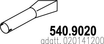 ASSO 540.9020 - Труба выхлопного газа autosila-amz.com