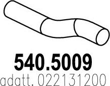 ASSO 540.5009 - Труба выхлопного газа autosila-amz.com