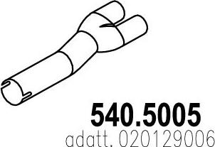ASSO 540.5005 - Труба выхлопного газа autosila-amz.com