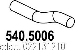 ASSO 540.5006 - Труба выхлопного газа autosila-amz.com