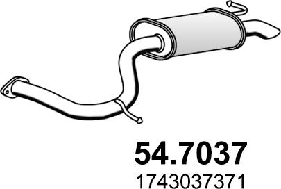 ASSO 54.7037 - Глушитель выхлопных газов, конечный autosila-amz.com