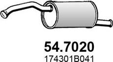 ASSO 54.7020 - Глушитель выхлопных газов, конечный autosila-amz.com