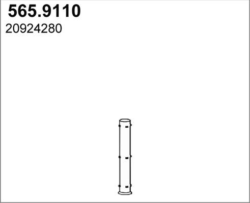 ASSO 565.9110 - Труба выхлопного газа autosila-amz.com