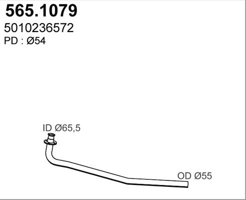 ASSO 565.1079 - Труба выхлопного газа autosila-amz.com