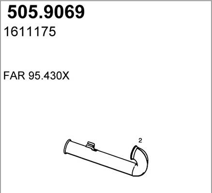 ASSO 505.9069 - Труба выхлопного газа autosila-amz.com