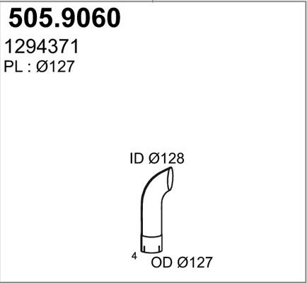 ASSO 505.9060 - Труба выхлопного газа autosila-amz.com