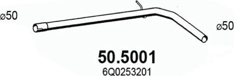 ASSO 50.5001 - Труба выхлопного газа autosila-amz.com