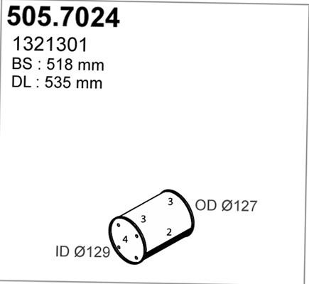 ASSO 505.7024 - Средний / конечный глушитель ОГ autosila-amz.com
