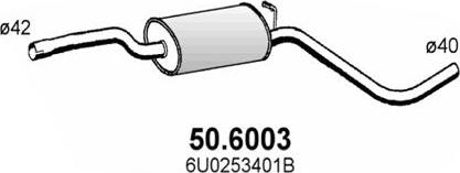 ASSO 50.6003 - Средний глушитель выхлопных газов autosila-amz.com