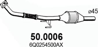 ASSO 50.0006 - Катализатор  skoda fabia 1.4i 16v / sw 10/1999 autosila-amz.com