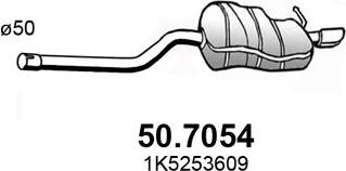 ASSO 50.7054 - Глушитель выхлопных газов, конечный autosila-amz.com