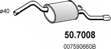 ASSO 50.7008 - Глушитель выхлопных газов, конечный autosila-amz.com