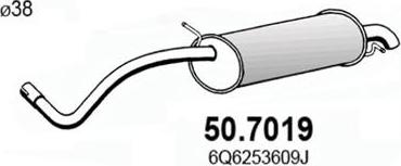 ASSO 50.7019 - Глушитель выхлопных газов, конечный autosila-amz.com