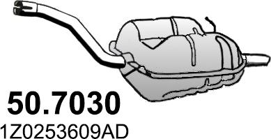 ASSO 50.7030 - Глушитель выхлопных газов, конечный autosila-amz.com